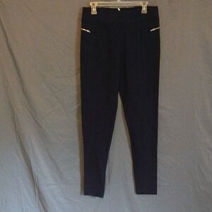 Women's Navy BlueLeggings With Zippwr Pockets